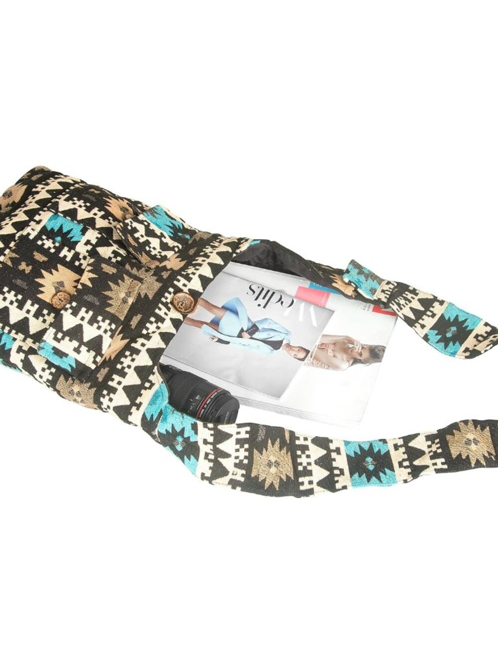 Tribe Azure Large Quilted Hobo Shoulder Bag Crossbody Sling Beach Travel - Picture 7 of 8